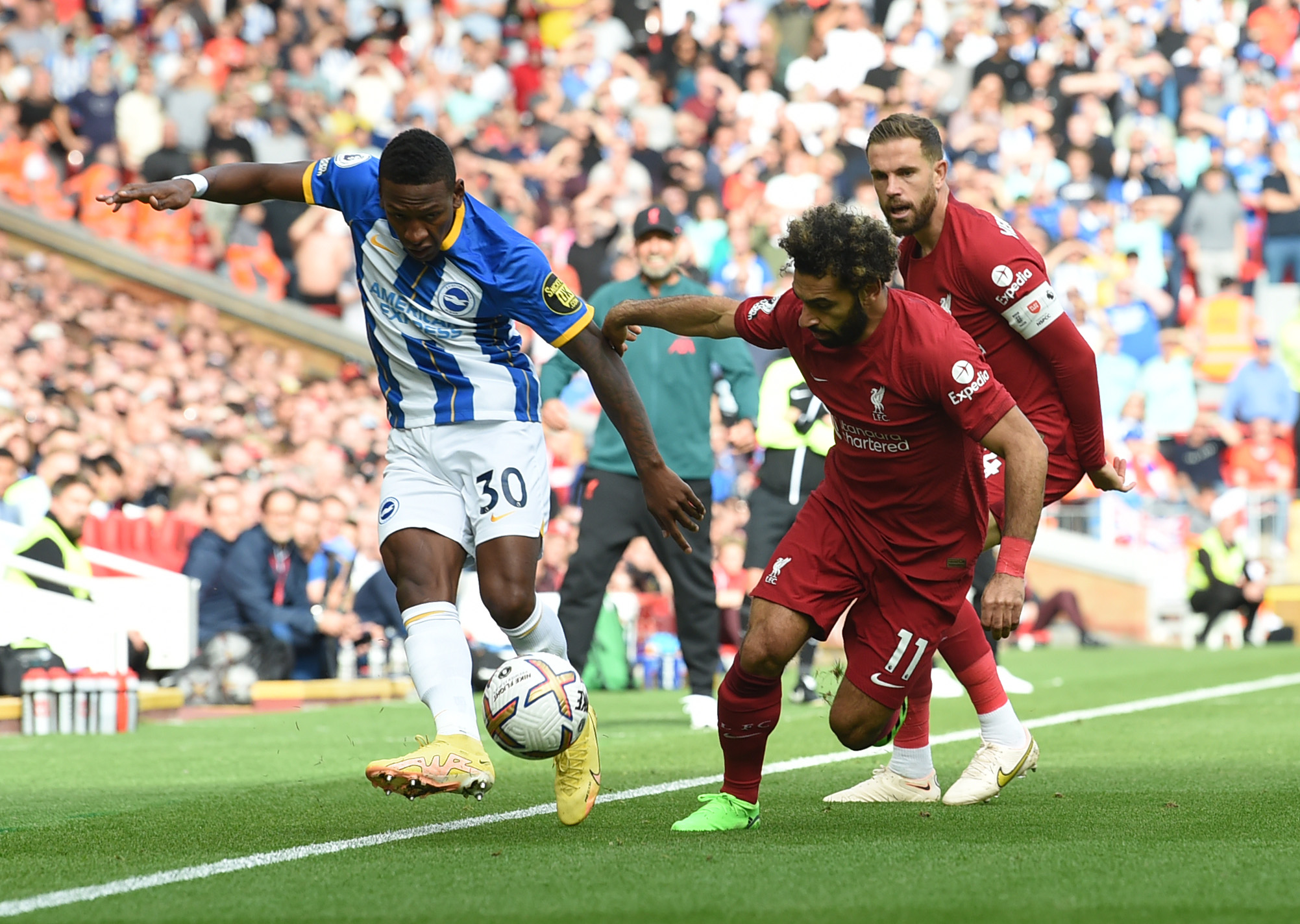 Nuova quota di punteggio sabato: il Brighton è arrivato ad Anfield e ha segnato tre gol, e di conseguenza se lo è meritato.